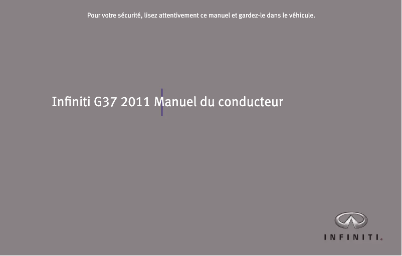 Imagen de la primera página del manual del dispositivo G37 (2011)