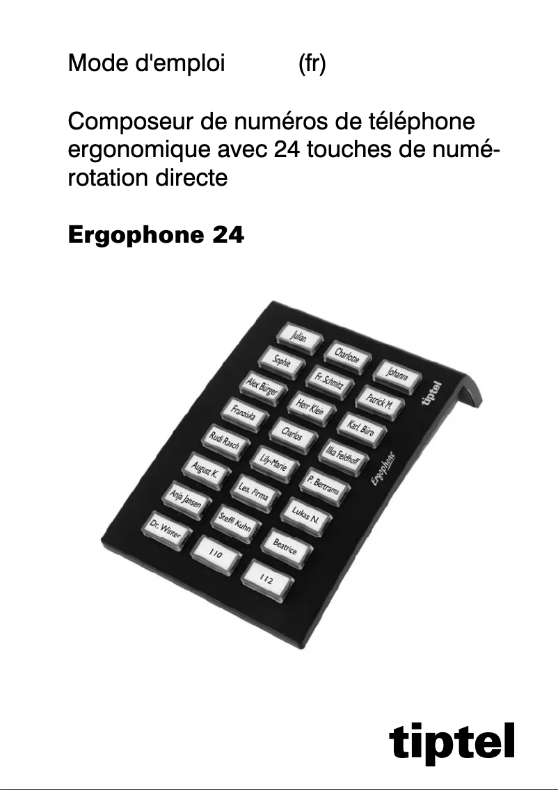 Image de la première page du manuel de l'appareil Ergophone 24