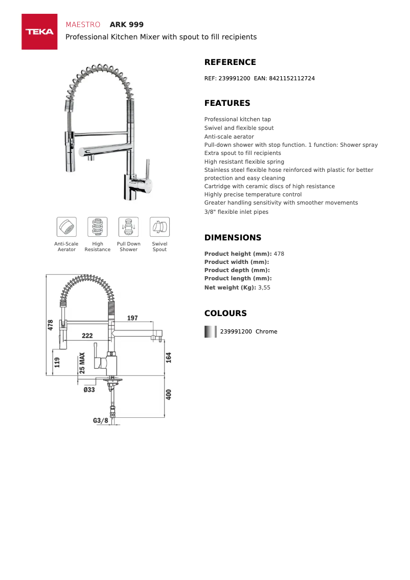 Image de la première page du manuel de l'appareil ARK 999