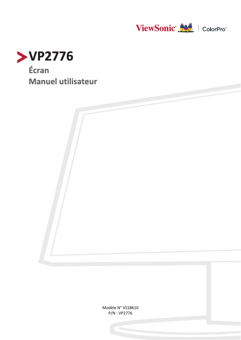 Página 1 del manual Manual de usuario Viewsonic VP2776