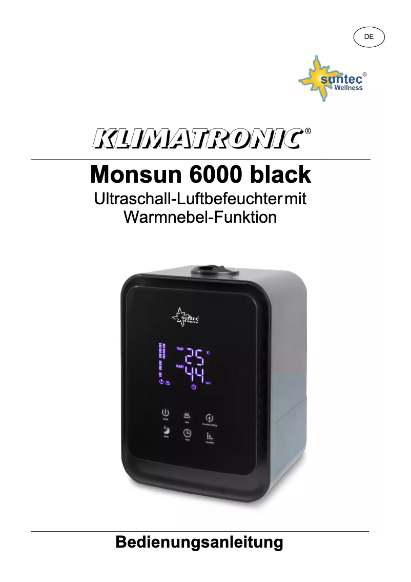 Page n°1 - Manuel utilisateur Suntec Monsun 6000