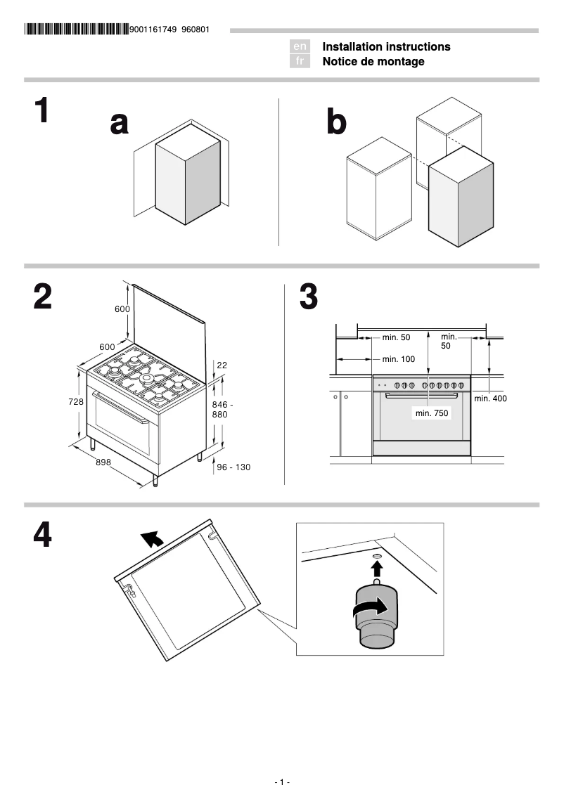 Página 1 del manual Guía de instalación Bosch HSB738357M