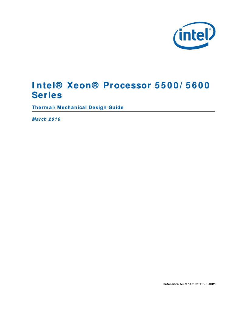 Image de la première page du manuel de l'appareil Intel Xeon E5507