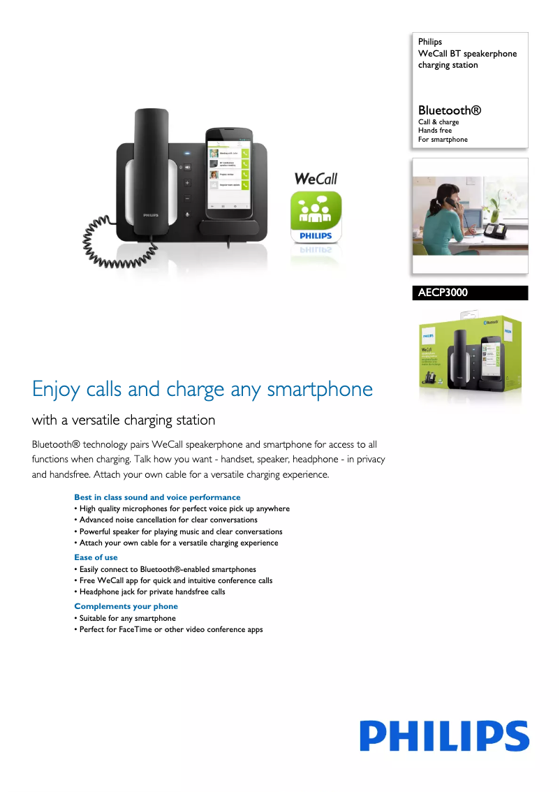Page 1 de la notice Brochure Philips AECP3000