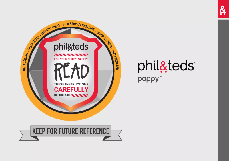 Page 1 de la notice Manuel utilisateur Phil & Teds Poppy