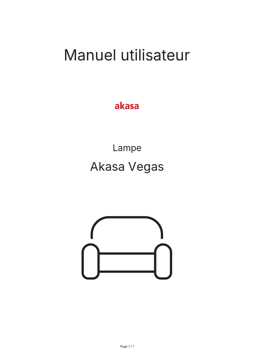 Image de la première page du manuel de l'appareil Vegas