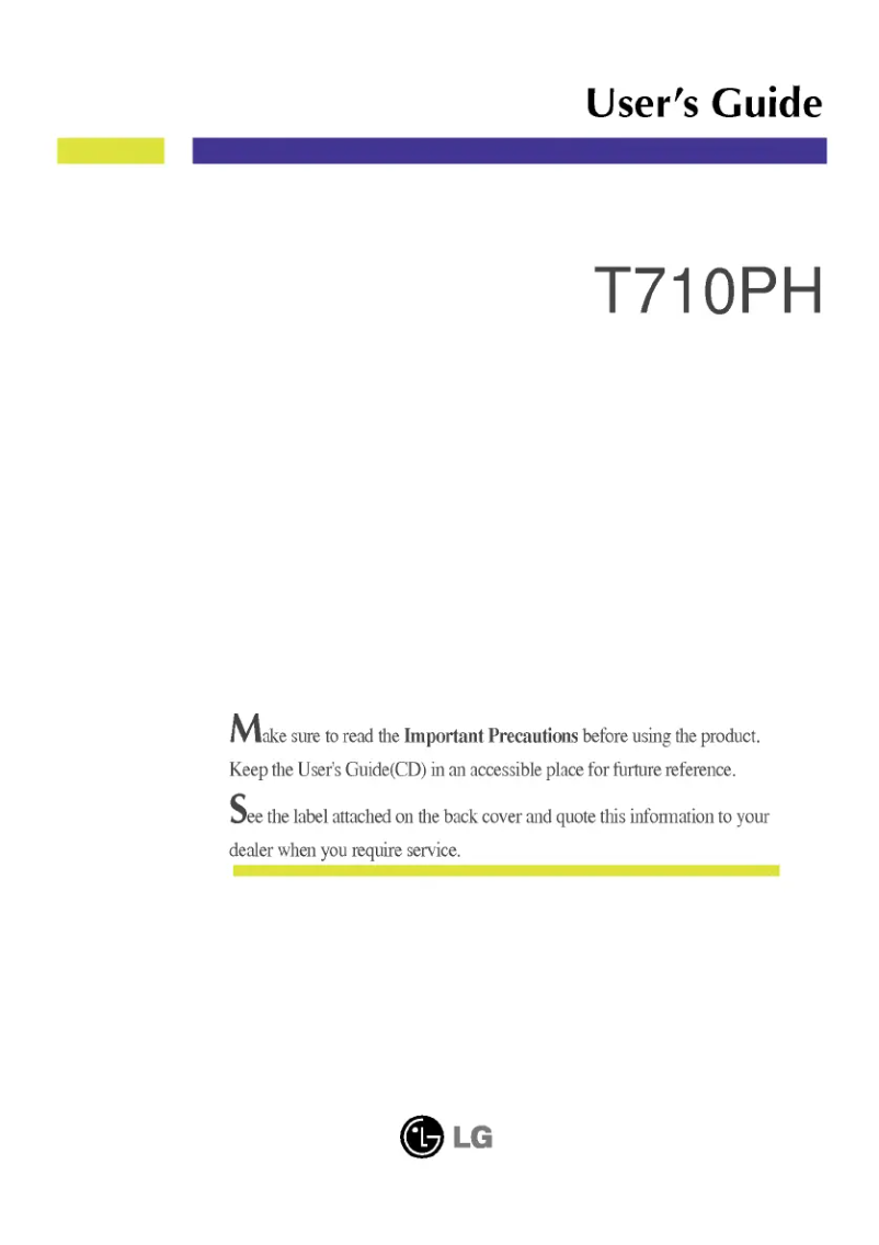 Page 1 de la notice Manuel utilisateur LG T730PHK