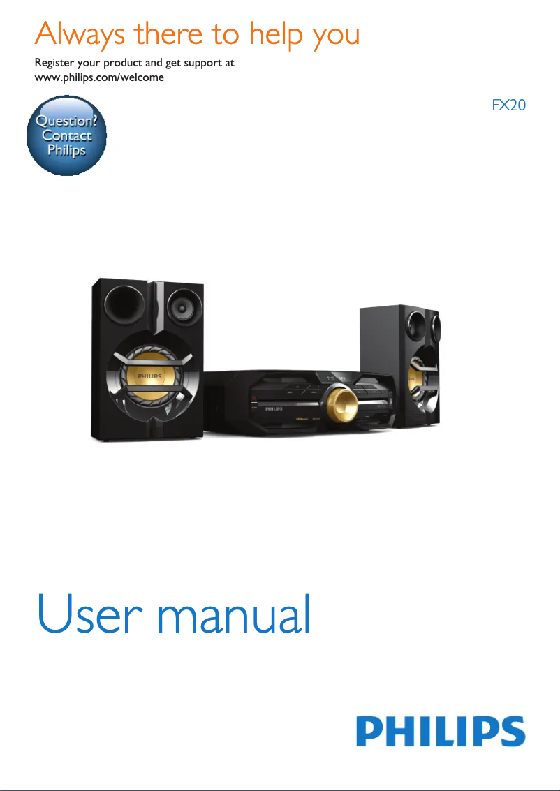 Page n°1 - Manuel utilisateur Philips FX20