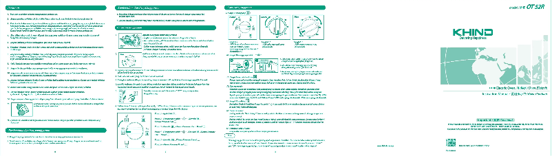 Image de la première page du manuel de l'appareil OT52R