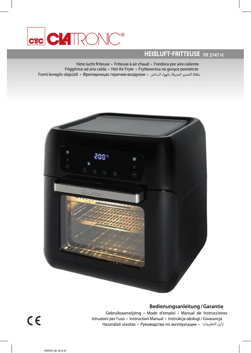 Page 1 de la notice Manuel utilisateur Clatronic FR 3747 H