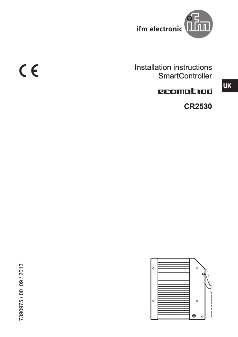 Page 1 de la notice Manuel utilisateur IFM CR2530