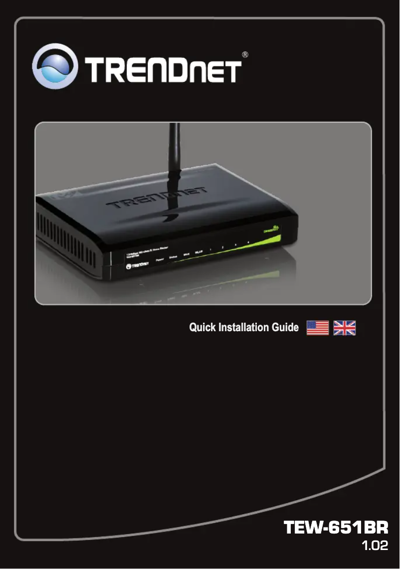 Page n°1 - Manuel utilisateur TRENDnet TEW-651BR