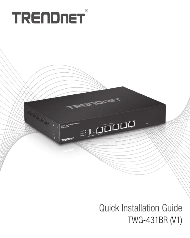 Page n°1 - Manuel utilisateur TRENDnet TWG-431BR