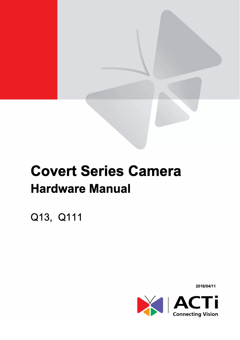 Image de la première page du manuel de l'appareil Q13