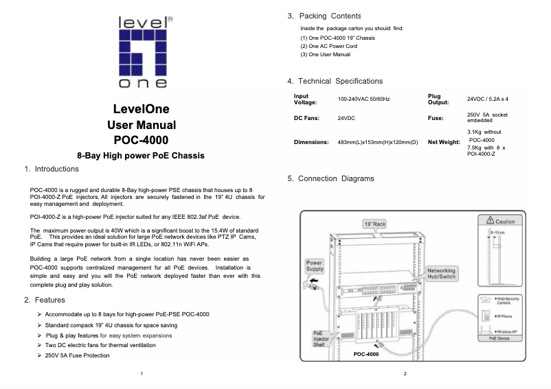 Image de la première page du manuel de l'appareil POC-4000
