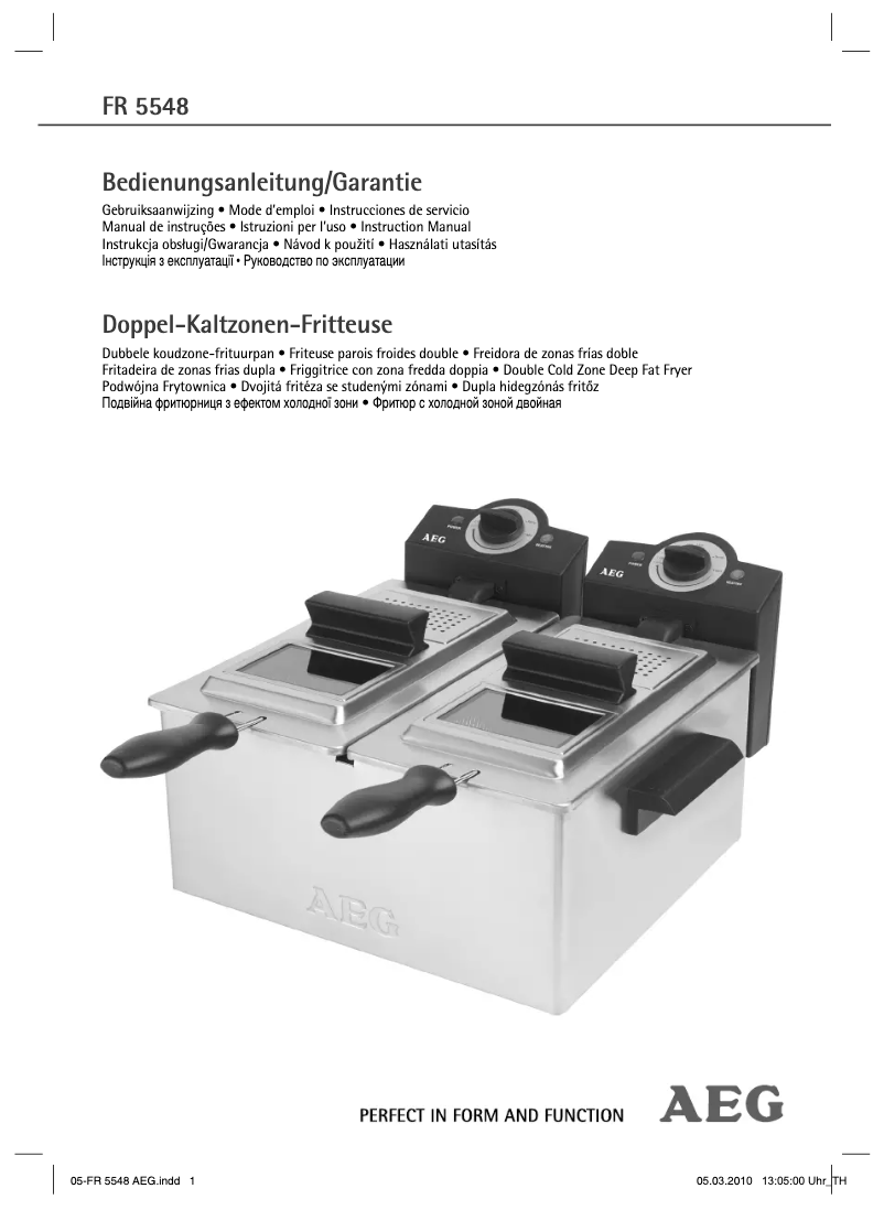 Page n°1 - Manuel utilisateur AEG FR 5548