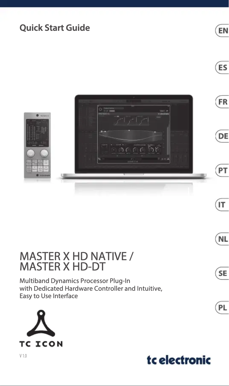 Page n°1 - Guide de démarrage rapide TC Electronic Master X HD-DT