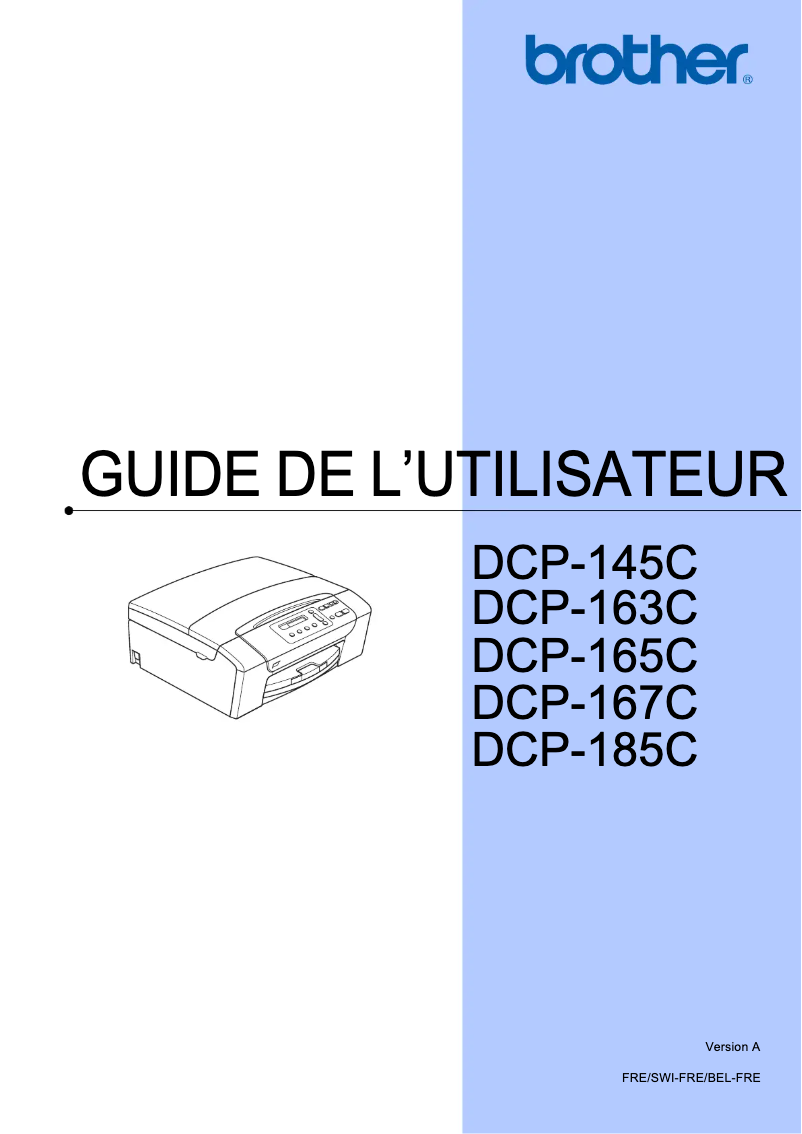 Image de la première page du manuel de l'appareil DCP-165C