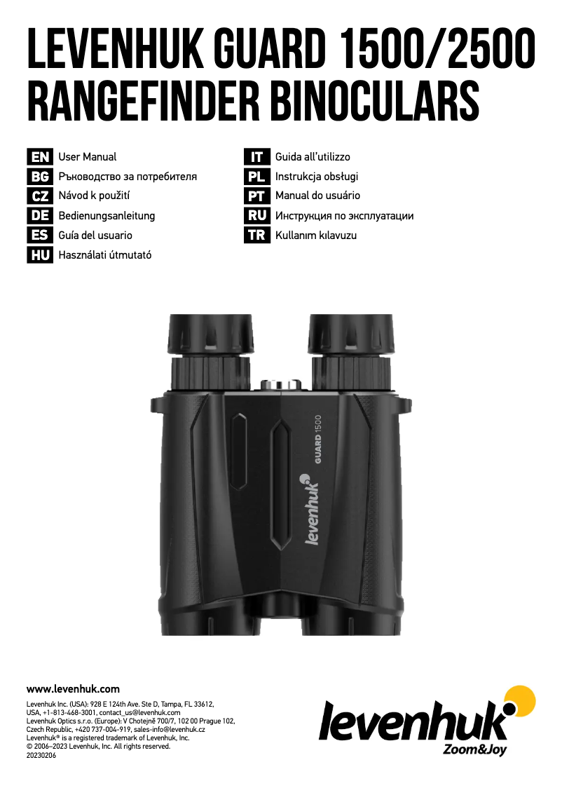 Page n°1 - Manuel utilisateur Levenhuk Guard 2500