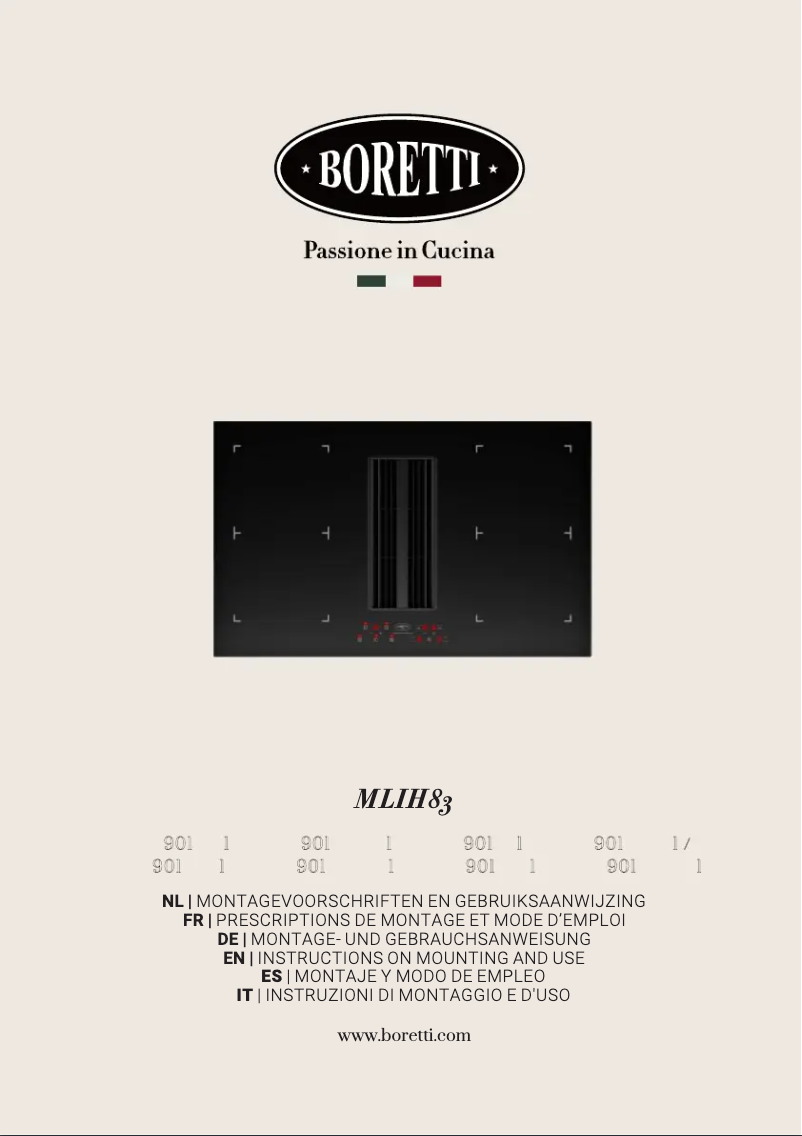 Page 1 de la notice Manuel utilisateur Boretti MLIH83