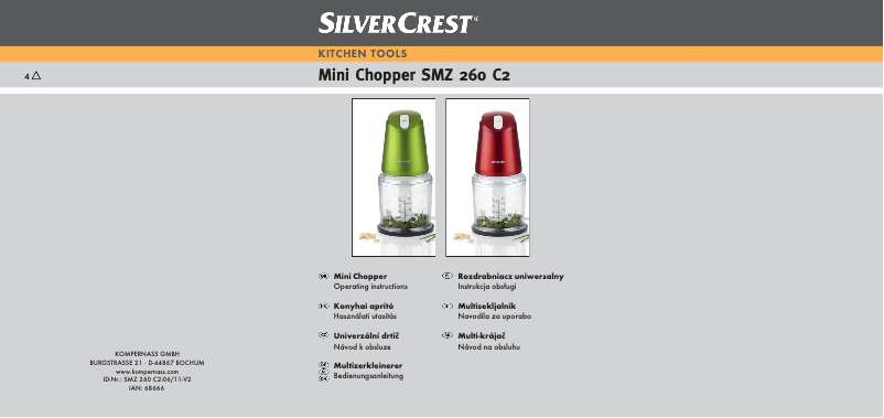 Page 1 de la notice Manuel utilisateur SilverCrest SMZ 260 C2