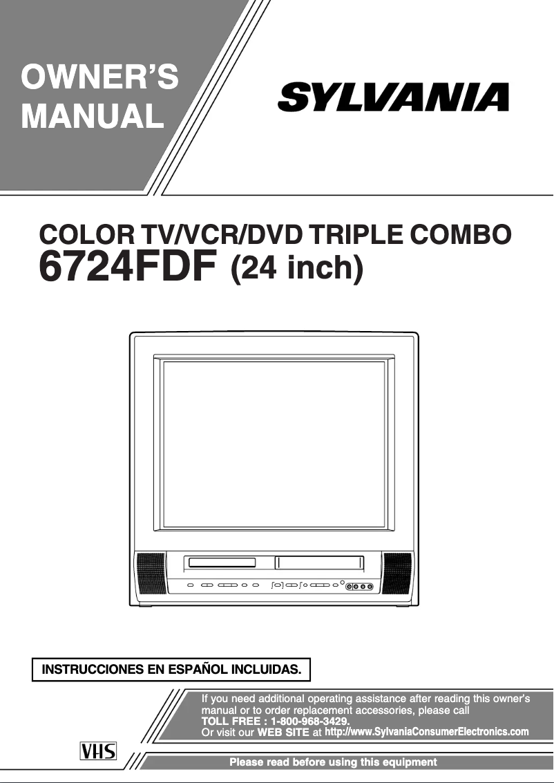 Page n°1 - Manuel utilisateur Sylvania 6724FDF