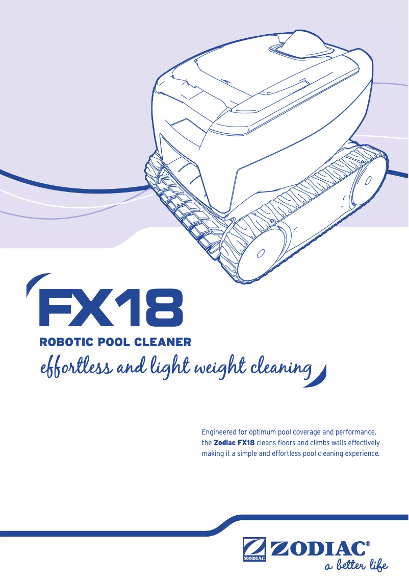Page 1 de la notice Manuel utilisateur Zodiac FX18