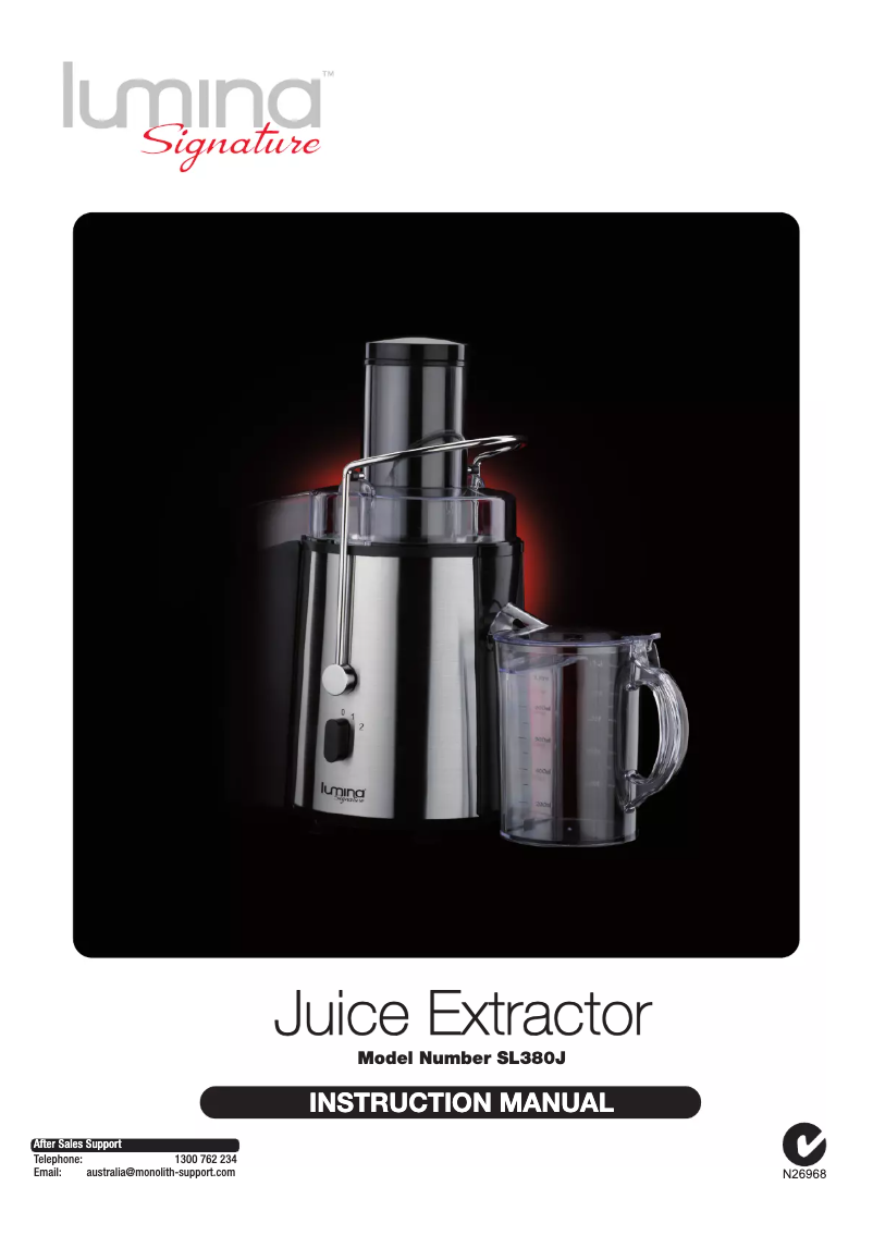 Page n°1 - Manuel utilisateur Lumina SL380J