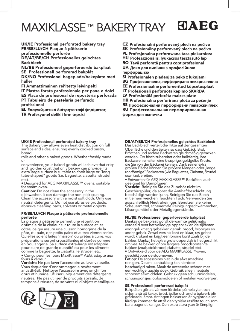 Page n°1 - Manuel utilisateur AEG A9OZBT10