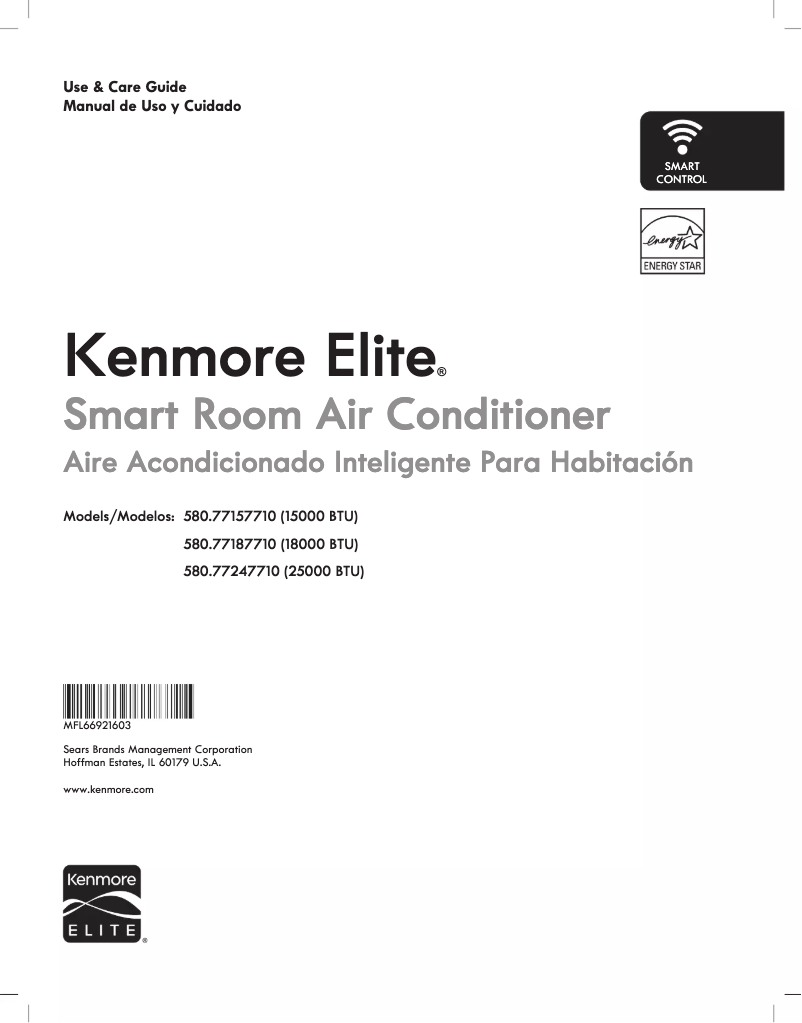 Page n°1 - Manuel utilisateur Kenmore 580.77157