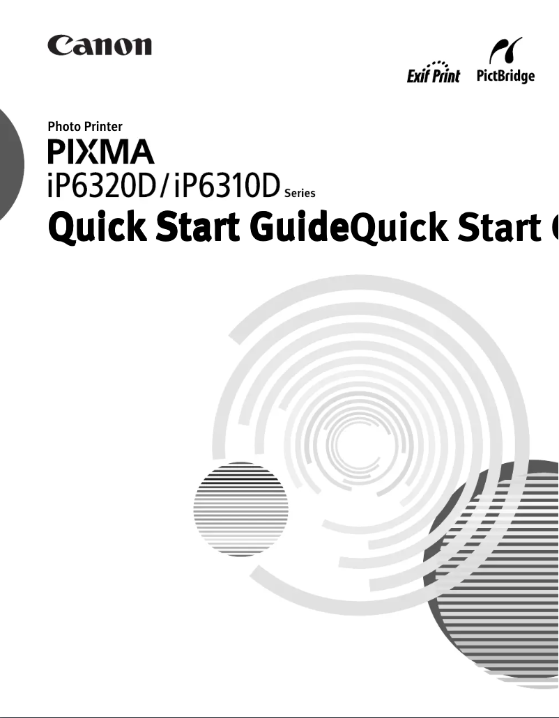 Page n°1 - Manuel utilisateur Canon Pixma iP6310D