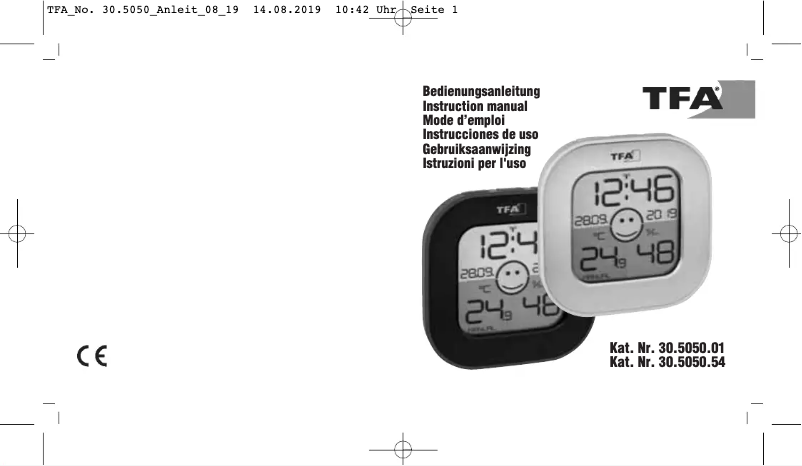 Page n°1 - Manuel utilisateur TFA Fun 30.3068.01