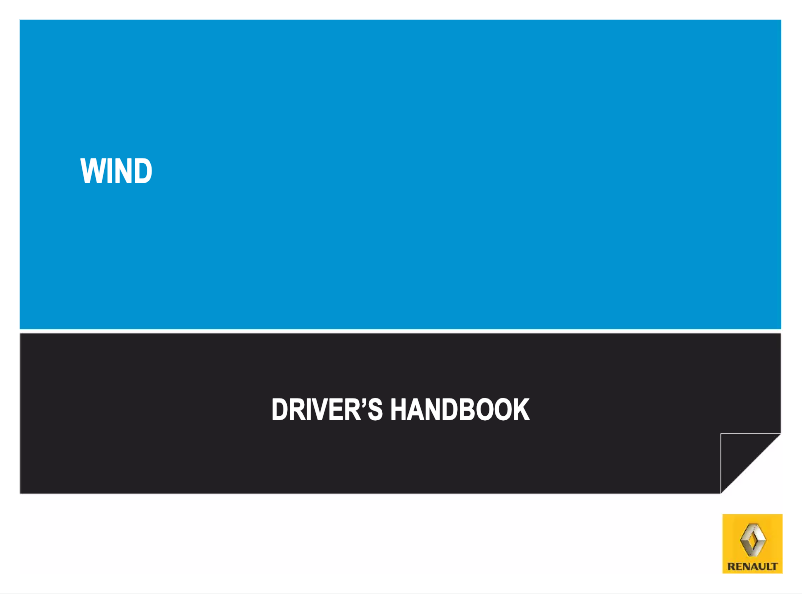 Page 1 de la notice Manuel utilisateur Renault Wind (2011)