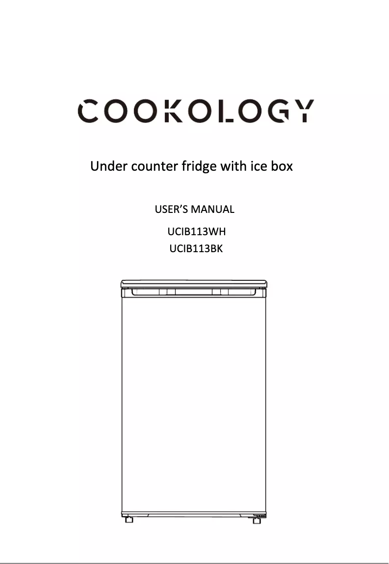 Page 1 de la notice Manuel utilisateur Cookology UCIB113WH