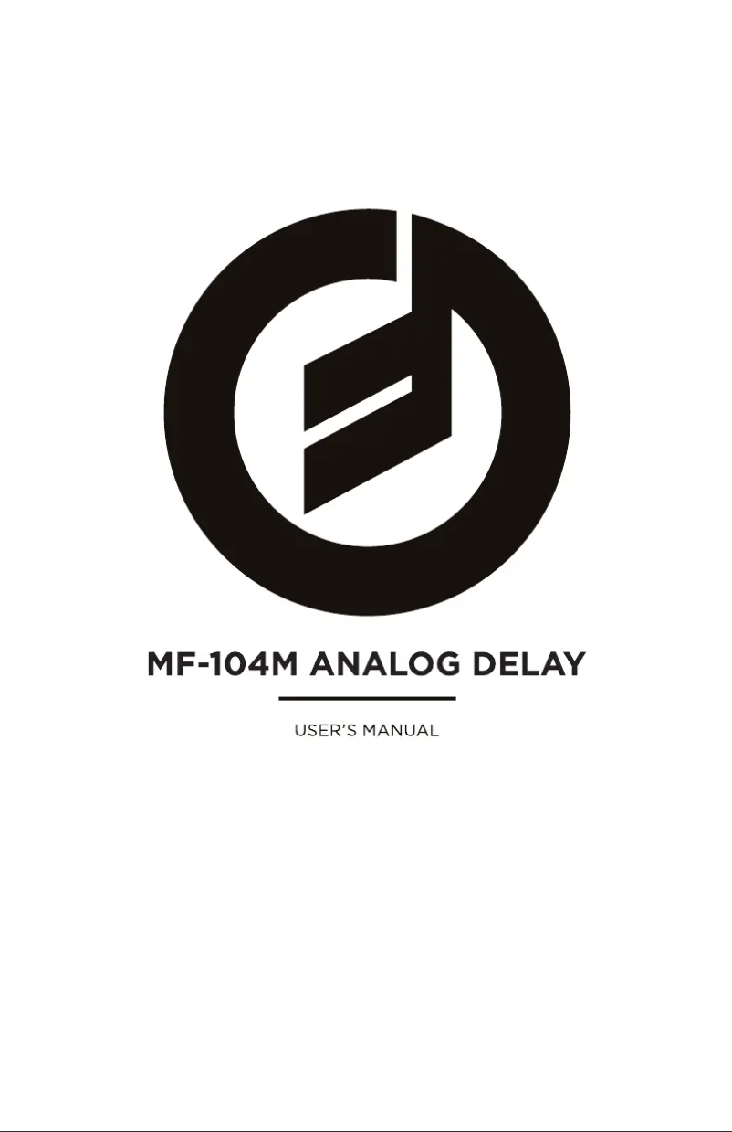 Image de la première page du manuel de l'appareil Analog Delay MF-104M