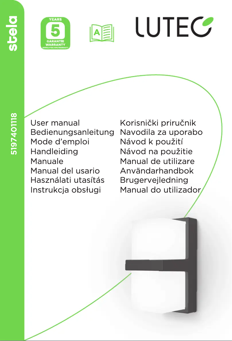 Page 1 de la notice Manuel utilisateur Lutec Stela