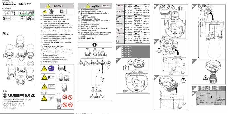 Page 1 de la notice Manuel utilisateur Werma 261.310.70