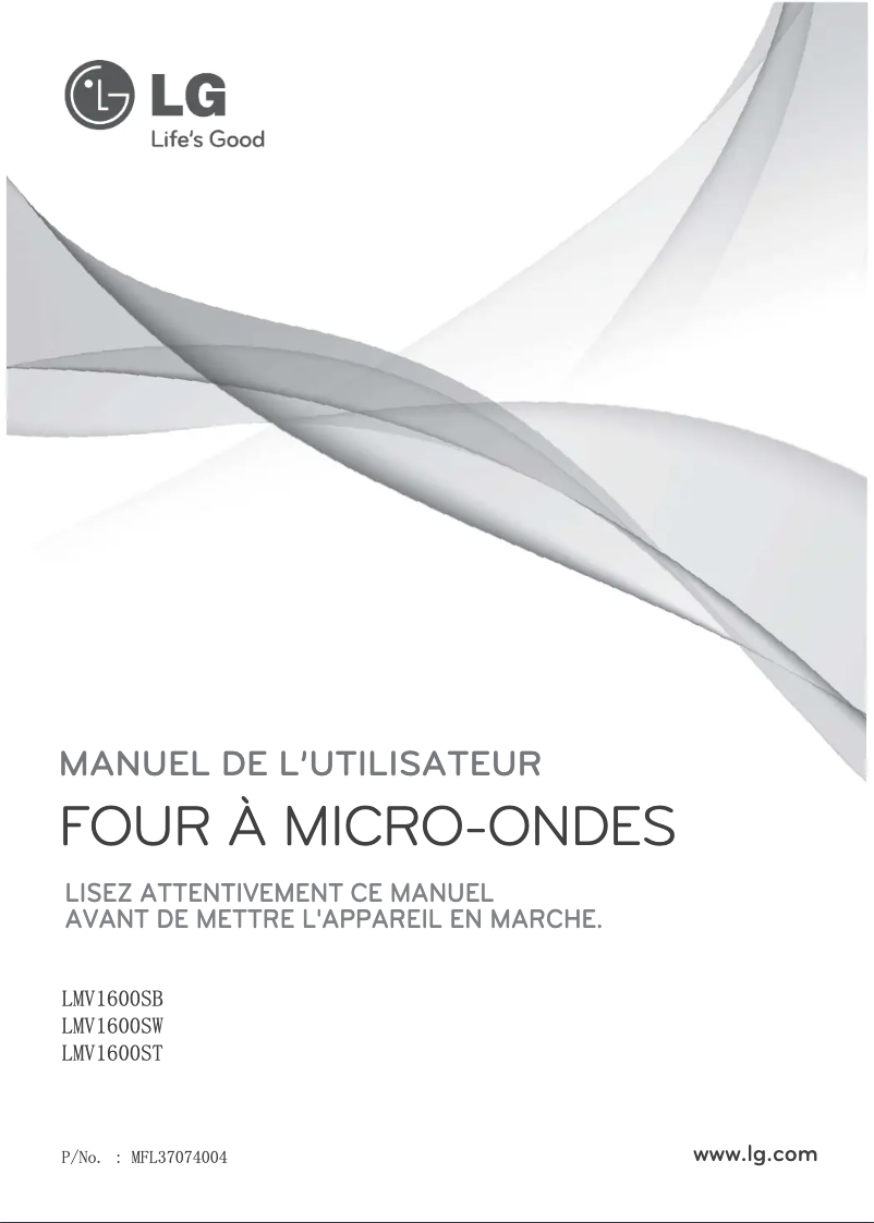 Image de la première page du manuel de l'appareil LMV1600SB