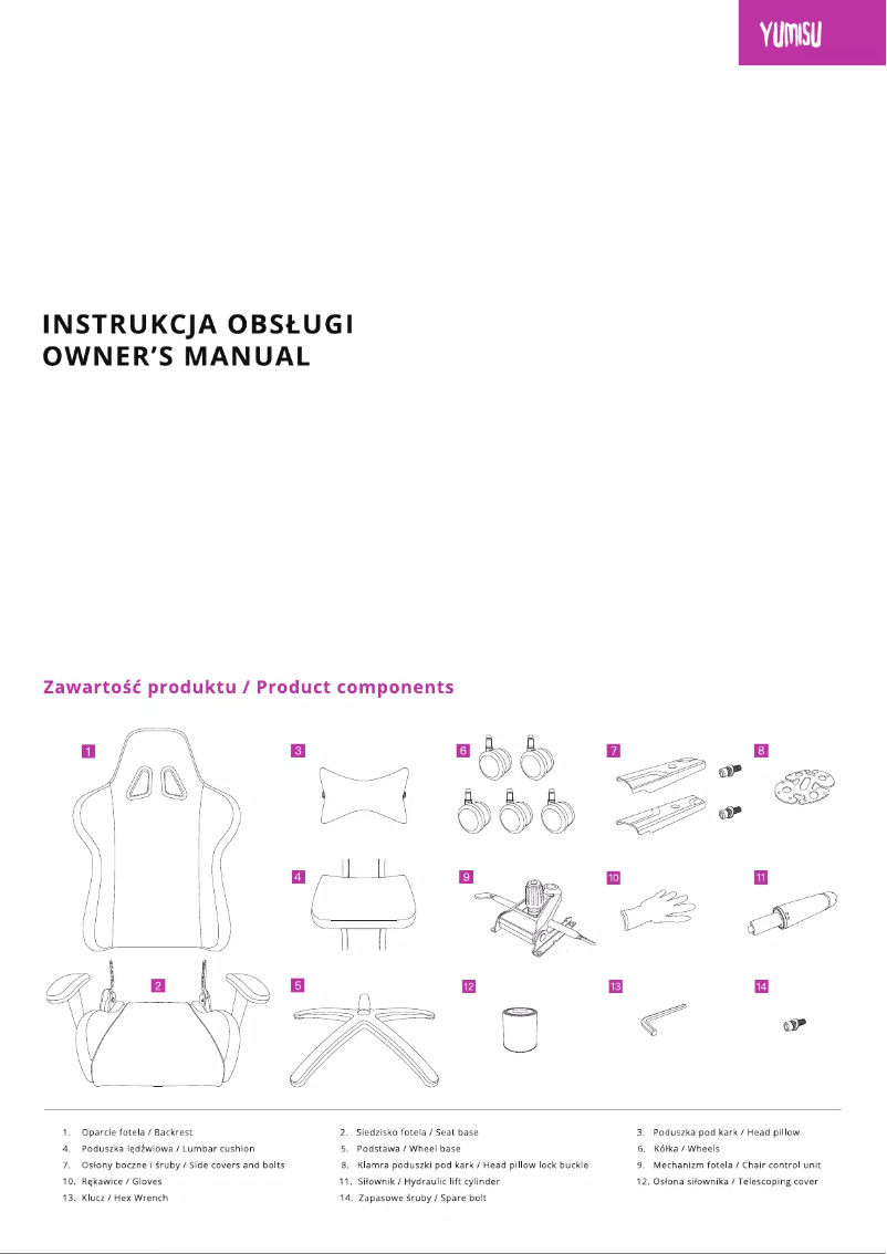 Page 1 de la notice Manuel utilisateur Yumisu 2053