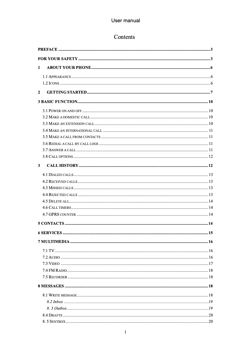 Image de la première page du manuel de l'appareil Exclusive Z10