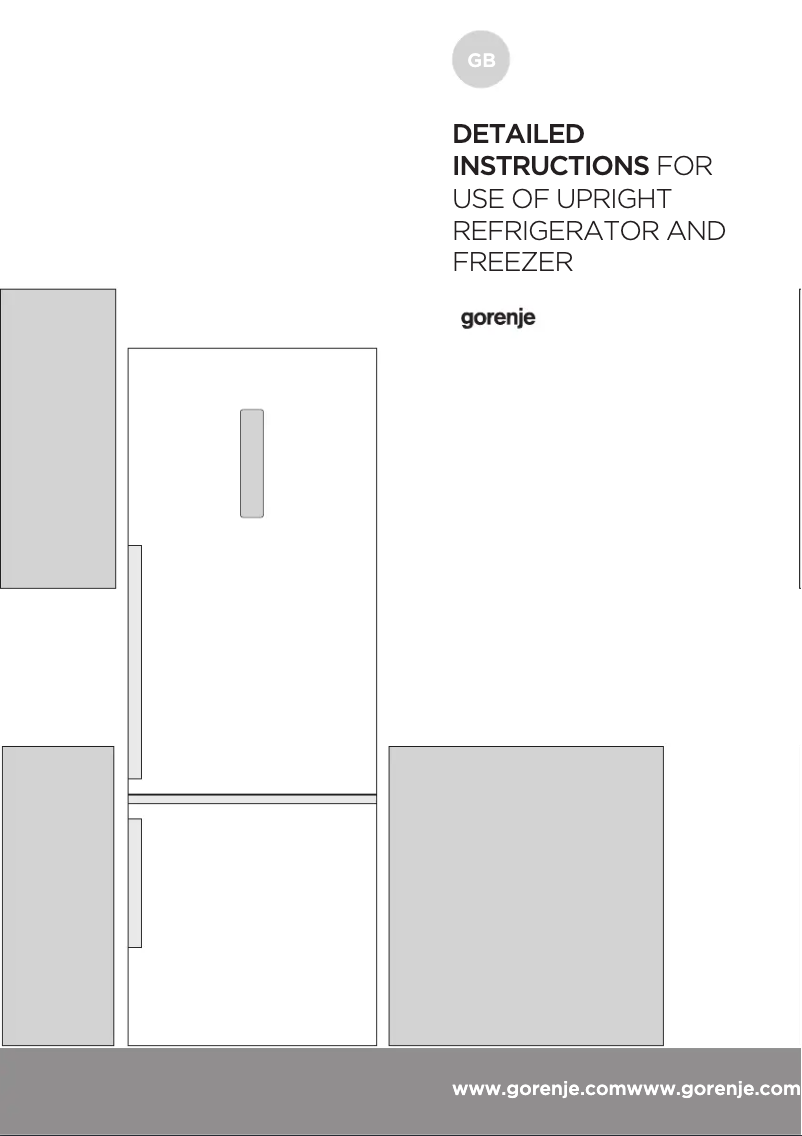 Page n°1 - Manuel utilisateur Gorenje NRK6203TXUK