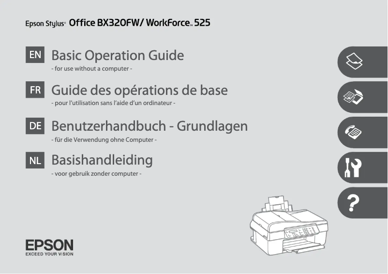 Page n°1 - Manuel utilisateur Epson Stylus WorkFoce 525