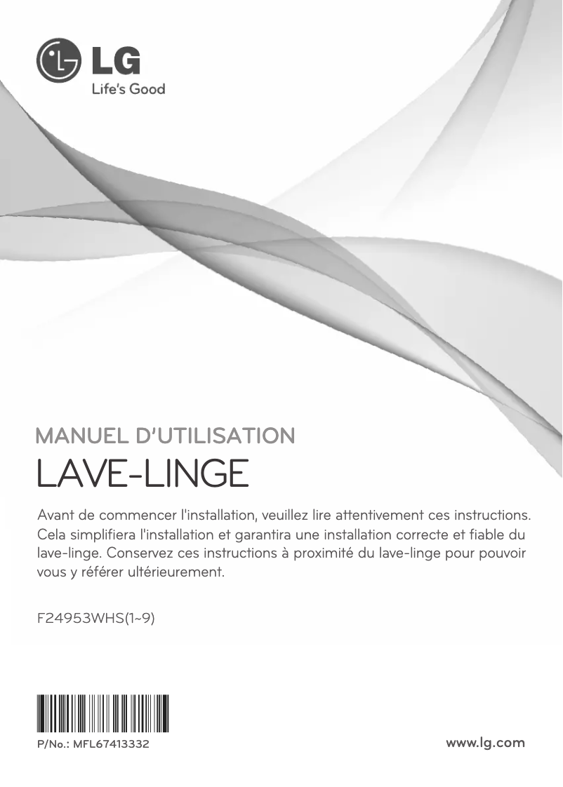 Page n°1 - Manuel utilisateur LG F24953WHS
