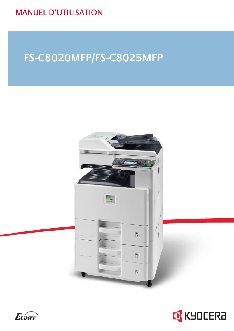 Image de la première page du manuel de l'appareil FS-C8025MFP