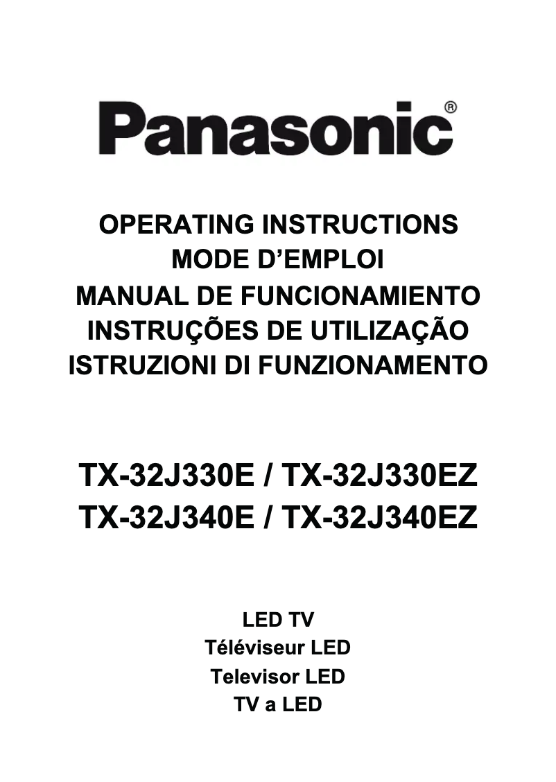 Imagen de la primera página del manual del dispositivo TX-32J330E