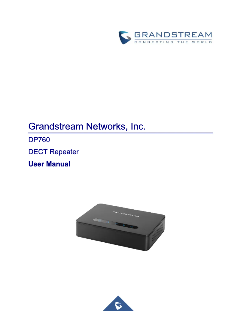 Page 1 de la notice Manuel utilisateur Grandstream DP760