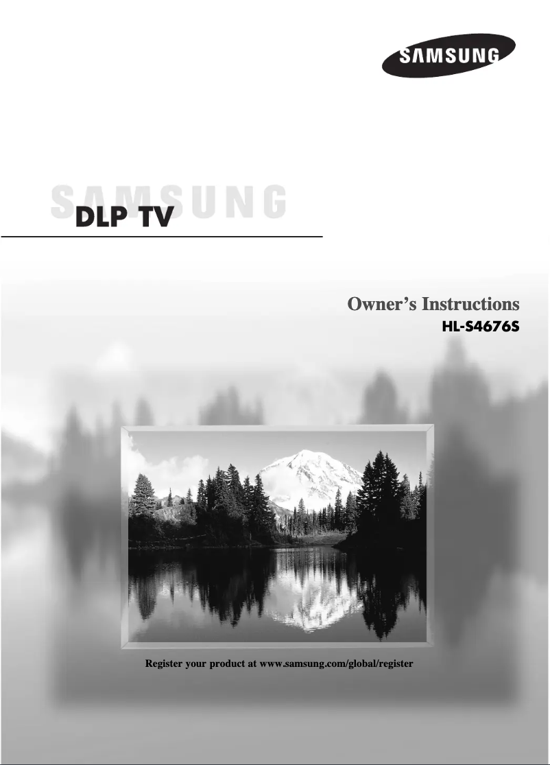 Page 1 de la notice Manuel utilisateur Samsung HL-S4676S