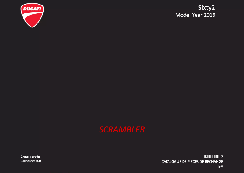 Page 1 de la notice Manuel utilisateur Ducati Sixty2 (2019)