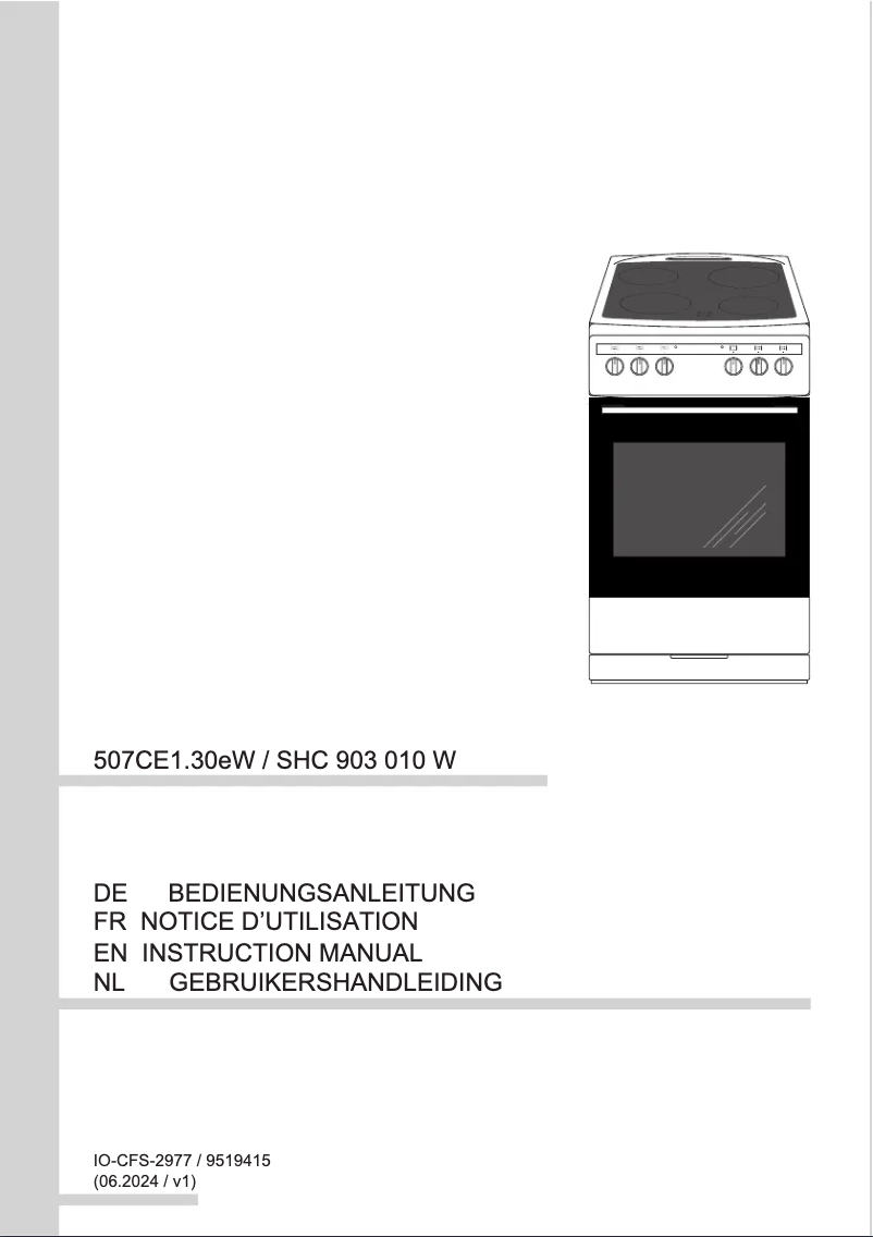 Page n°1 - Manuel utilisateur Amica SHC 903 010 W