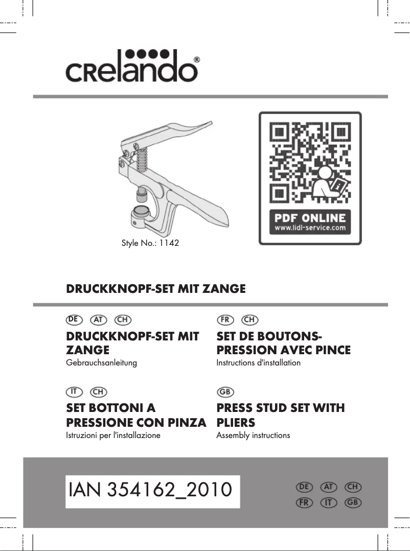 Image de la première page du manuel de l'appareil IAN 354162